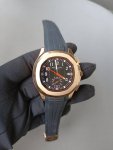 Patek Philippe Aquanaut Rose Gold Chronograph 5968A-001 Black Dial Watch