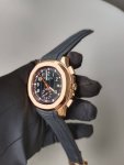 Patek Philippe Aquanaut Rose Gold Chronograph 5968A-001 Black Dial Watch