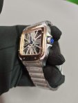 Cartier Santos Two Tone Large Skeleton Dial 40MM Stainless Steel Men’s Watch WHSA0015