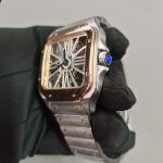 Cartier Santos Two Tone Large Skeleton Dial 40MM Stainless Steel Men’s Watch WHSA0015