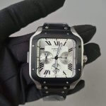 Cartier Santos XL Chronograph Silver Dial Men’s Watch WSSA0017