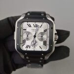 Cartier Santos XL Chronograph Silver Dial Men’s Watch WSSA0017