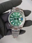 New Rolex Sky Dweller Green Index Dial 42mm Oyster Bracelet 336934 Watch