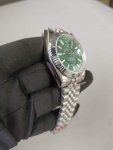 Rolex Sky Dweller Green Index Dial 42mm Jubilee White Gold Fluted 336934 Watch