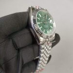 Rolex Sky Dweller Green Index Dial 42mm Jubilee White Gold Fluted 336934 Watch