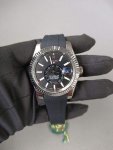 Rolex Sky-Dweller White Gold Bright Black Index Dial Fluted Bezel Oysterflex Rubber Strap 336239